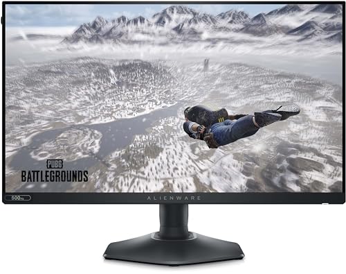 Alienware AW2524HF Gaming Monitor - 24.5-inch (1920x1080) 500Hz (Overclock) 0.5ms Display, Height/Tilt/Swivel/Pivot Adjustability, 3yr Advanced Exchange - Black