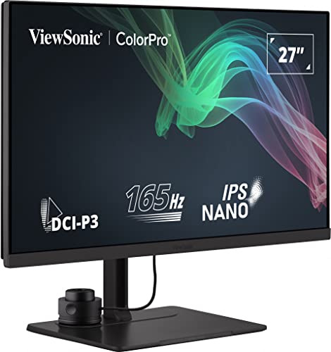 ViewSonic VP2776 27 Inch 1440p Premium USB-C Monitor with 165Hz, ColorPro Wheel, Pantone Validated, Delta E<2 Color Accuracy, HDMI, USB, DisplayPort for Professional Home and Office